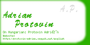 adrian protovin business card